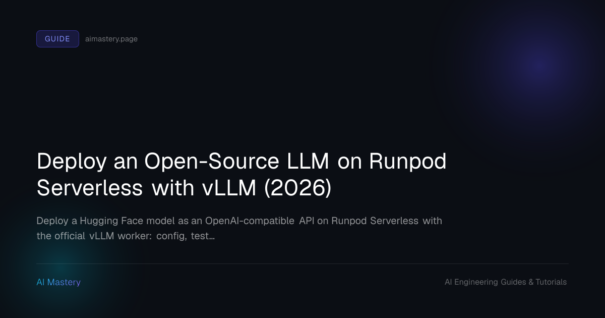 Deploying Open Source Models on RunPod: A Step-by-Step Guide | AI Mastery