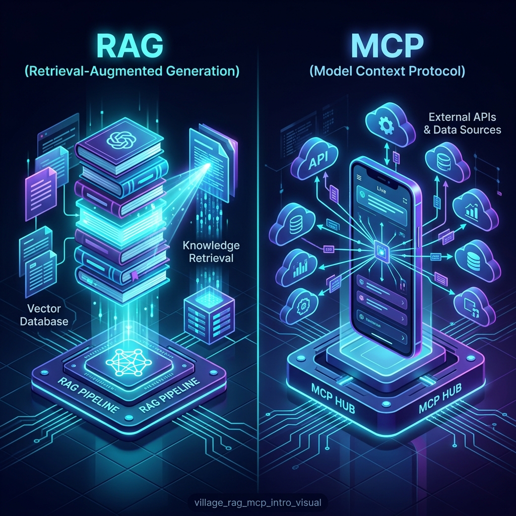 RAG (Long-term Memory) vs. MCP (Real-time Agency)